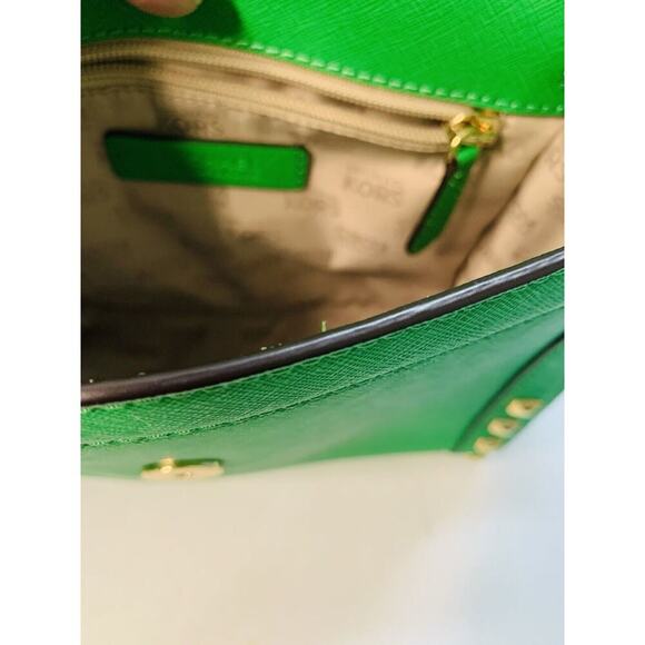 NWOT Michael Kors Dillon Green Palm STD MD Messenger Leather Handbag MSRP $368 - Picture 13 of 16